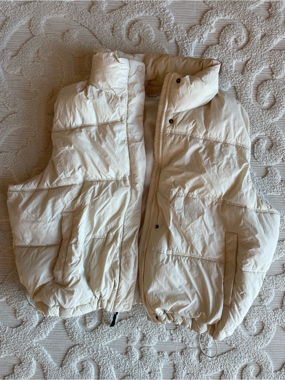 Women's Cream Puffer Vest - Women’s 2X